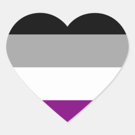 Adesivo Coração Sinalizador de Orgulho Asexual