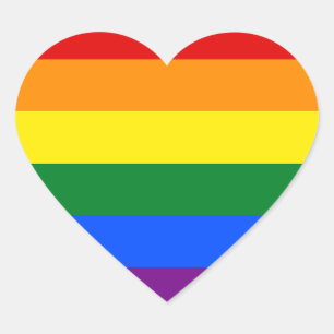 ADESIVO CORAÇÃO SINALIZADOR DE ORGULHO GAY DE CAIXA VESTIDO