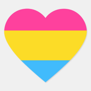 Adesivo Coração Sinalizador do Orgulho Pansexual LGBTQ