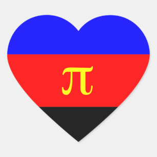 Adesivo Coração Sinalizador do Orgulho Polimário