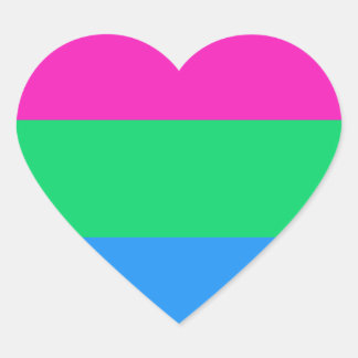 Adesivo Coração Sinalizador do Orgulho Polissexual LGBTQ