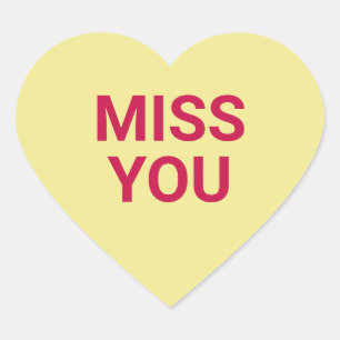 Adesivo Coração Sinto falta de sua conversa de Dia de os namorados