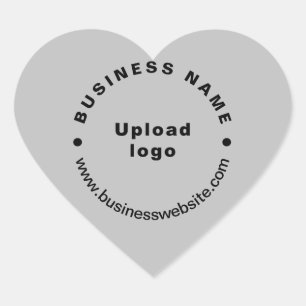 Adesivo Coração Site De Empresa Na Cinza Heart Shell Sticker