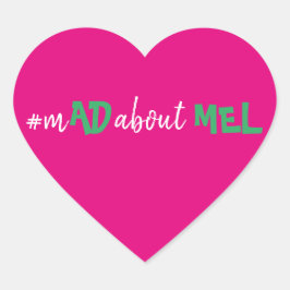 Adesivo Coração Smal Heart Hashtag Bachelorette Stickers Pink