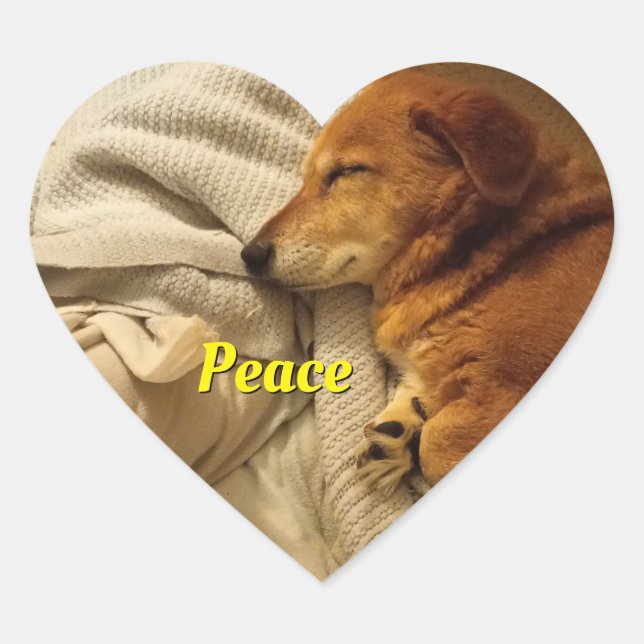 Adesivo Coração Smiling Dog Heart Sticker (Frente)