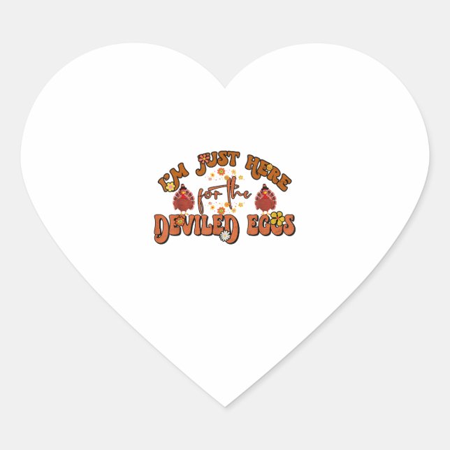 Adesivo Coração Só estou aqui para a Groovy dos Ovos Devolvidos. (Frente)