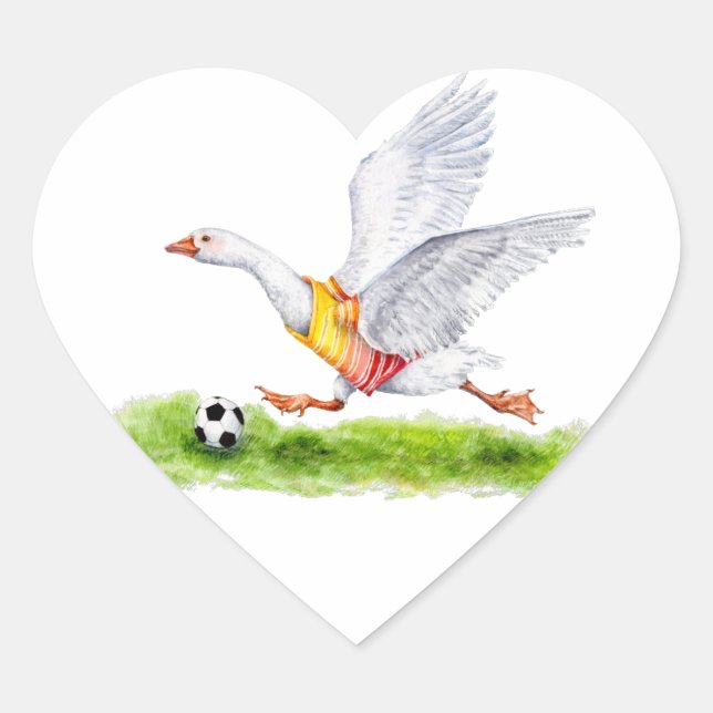 Adesivo Coração Soccer Goose (Frente)