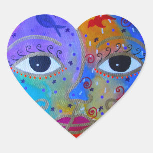 ADESIVO CORAÇÃO SOL E LUA/YIN E YANG