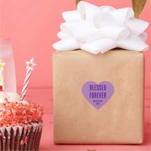 Adesivo Coração Sombras Abençoadas para Sempre do Dia de as mães d