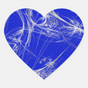Adesivo Coração Spider Web Fractal Background Hearker Sticker