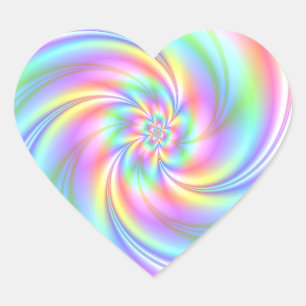 Adesivo Coração Starry Girl Pink Twirl Heart Stickers