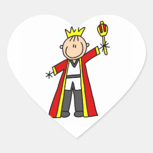 Adesivo Coração Stick Figure King