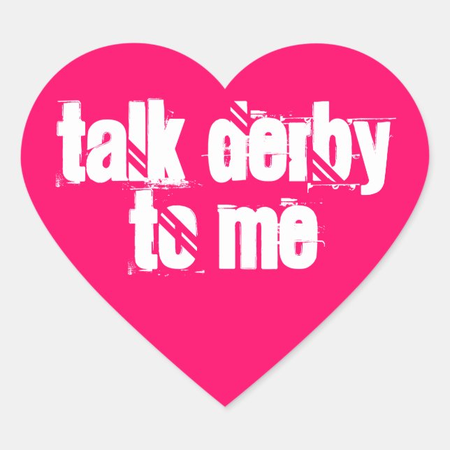 Adesivo Coração Sticker 20-Pack: Talk Derby to Me Heart (Frente)