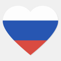 Sticker do Coração de Sinalizador da Rússia