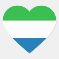 Sticker do Coração de Sinalizador Serra Leoa