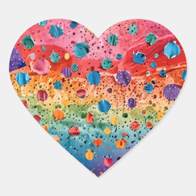 Adesivo Coração Sticker for Kids' Party (Frente)