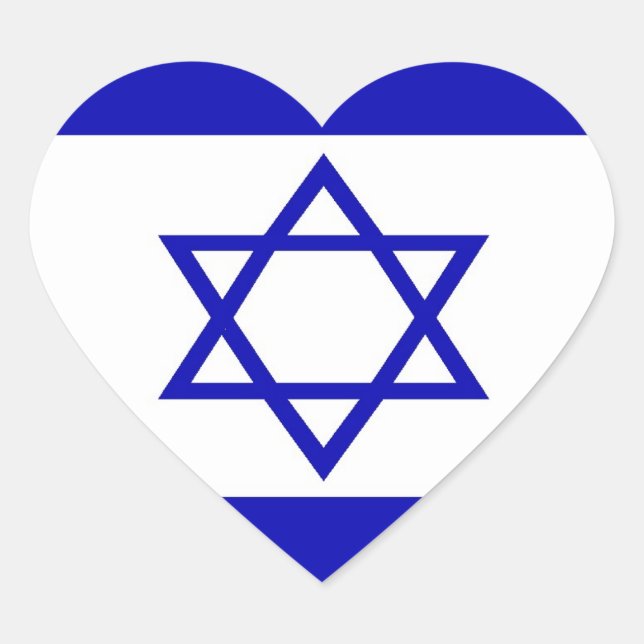 Adesivo Coração Sticker Israelita (Frente)