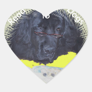 Adesivo Coração Stickers~ Ler para cães