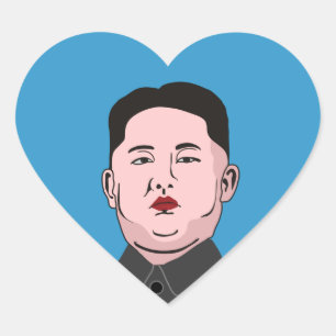 Adesivo Coração Stolid Kim Jong-un