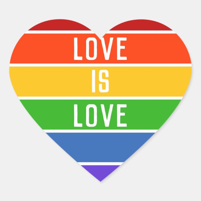 Adesivo Coração Stribow White Love é Love (Frente)