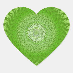 Adesivo Coração Sun Mandala verde