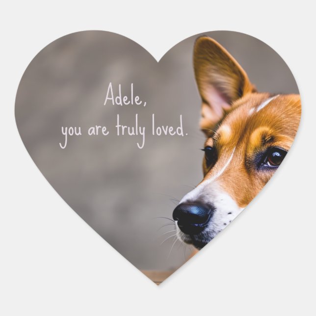 Adesivo Coração Suporte a utismo - Mensagem de amor - Verdadeirame (Frente)