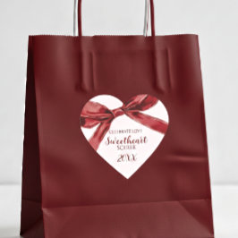 Adesivo Coração Sweetheart Soiree Elegant Bow Valentines Day Party