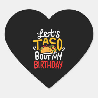 Adesivo Coração Taco Birthday Cinco De Mayo Gift