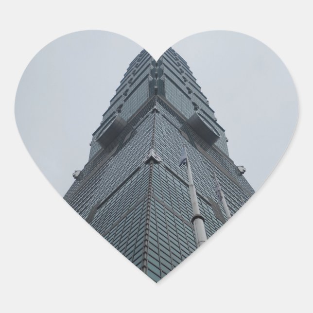 Adesivo Coração Taipei 101 Heart Sticker (Frente)
