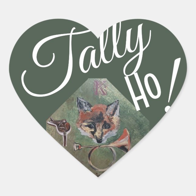 Adesivo Coração tally ho (Frente)