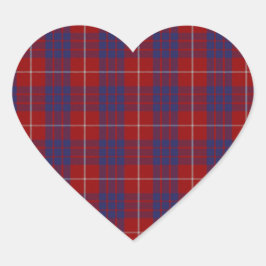 Adesivo Coração Tartan do clã de Hamilton