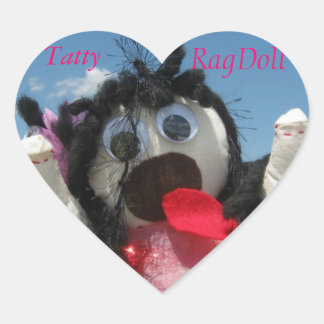 Adesivo Coração Tatty Ragdoll Sticker