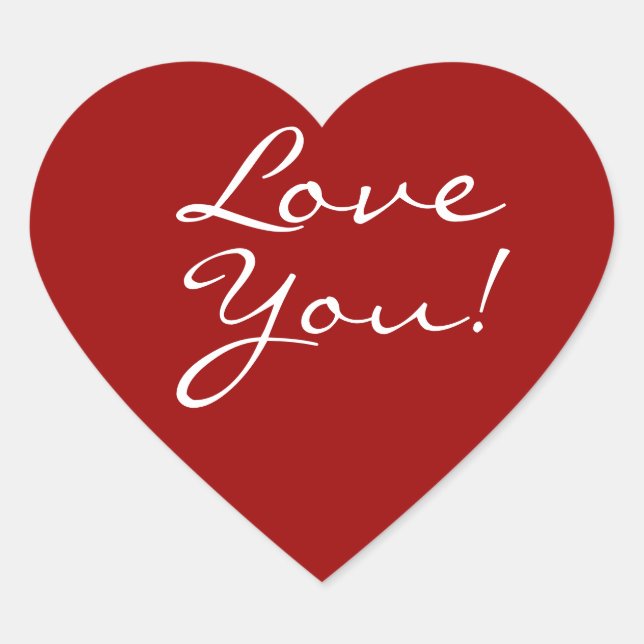 Adesivo Coração Te Amo Coração (Frente)
