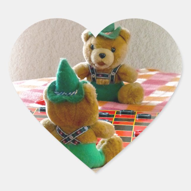 Adesivo Coração Teddy Bears (Frente)