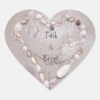 Adesivo Coração Tema da praia