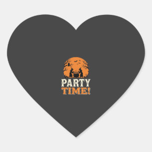 Adesivo Coração Temporada de Festa de Halloween Desenho de Caldeir