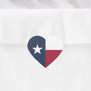Adesivo Coração Texas Flag