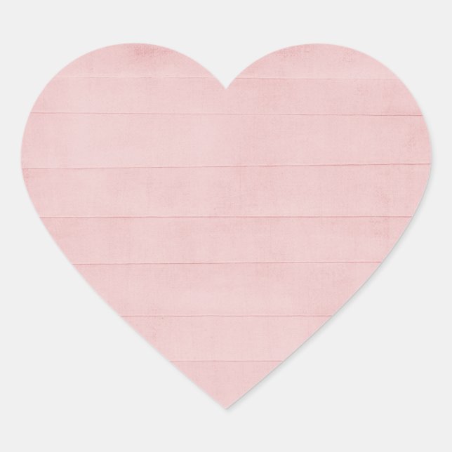 Adesivo Coração Textura Cor-de-Água Rosa Esbranquiçada - Olhe Past (Frente)