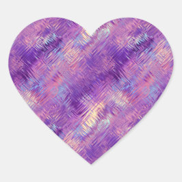 Adesivo Coração Textura de Gel de Cristal Roxo Ametist