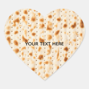 Adesivo Coração Textura Gráfica Realista de Matzah Marrom Rústico