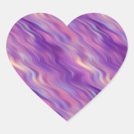 Adesivo Coração Textura ondulada violeta