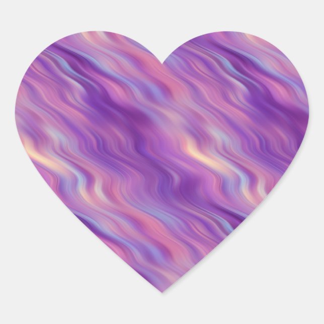 Adesivo Coração Textura ondulada violeta (Frente)