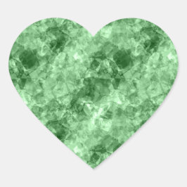 Adesivo Coração Textura verde escura amassada