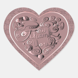 Adesivo Coração Thank You 