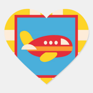 Adesivo Coração Theme Kids De Transporte De Aviões Cutes Ofertas