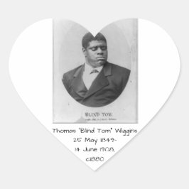 Adesivo Coração Thomas 'Blind Tom' Wiggins