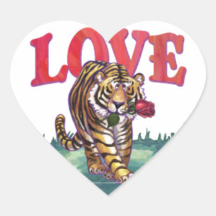 Adesivo Coração Tiger Love Heart Stickers