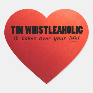 Adesivo Coração Tin Whistleaholic Life Heart Sticker