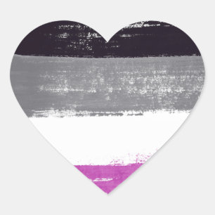 Adesivo Coração Tinta de Orgulho Asexual