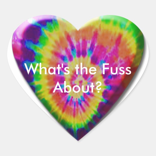 Adesivo Coração Tommy G Tie Dye Heart (Frente)